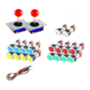 Kit Arcade 2 joueurs Joysticks Zippyy / boutons lumineux chromes
