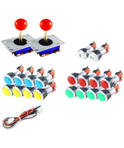 Kit Arcade 2 joueurs Joysticks Zippyy / boutons lumineux chromes